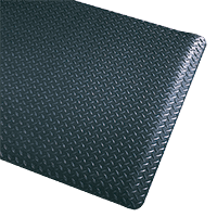 Bodenbelag Deckplate, schwarz, geschäumtes Trägermaterial, PVC, 1200mm, lfm.