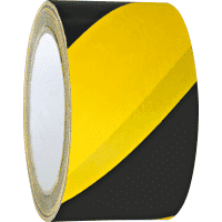 K.57 Warnmarkierungsband, linksw., ASR A1.3, gelb/schwarz, Folie, selbstkl.,60mm,66m