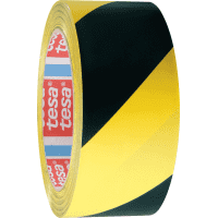 tesa Warnmarkierungsband, linksweisend, gelb/schwarz, 50mm,33m lang,2 Rollen/VE