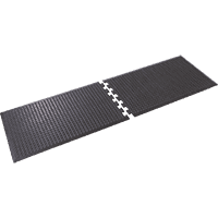 Bodenmatte Ergowork, Anfangs-/Endstück, schwarz, Naturgummi, 600x900mm, 2/VE
