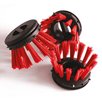 Rundbürsteneinsätze für Ringgummimatten, rot, Ø 30mm, 10/VE