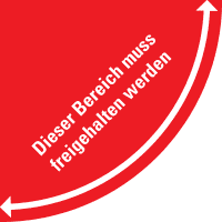Bodenmarkierung Bereich freihalten, R10, Bodenmarkierungsfolie, 1000x1000mm