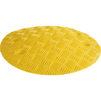 Tempo-Stopp-Schwelle, Ronde, Anfangs- und Endstück, gelb, 420x50mm