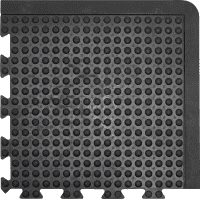 Anti-Ermüdungsmatte Bubblemat Connect Ecke, schwarz, Naturkautschuk,500x500mm