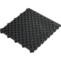 Arbeitsplatzmatte Fatigue Lock Tile, schwarz, Gummi mit 25% NBR, 500x500mm