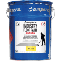 A.M.P.E.R.E. Antirutsch-Bodenmarkierungsfarbe Industry Floor Paint®, gelb, 5 l