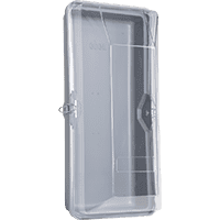 Feuerlöscher-Behälter, für Löscher bis 9kg, grau/transparent, Polystyrol