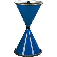 Standascher Diabolo, konisch geformt, blau, Stahlblech, Ø 405mm, 770mm
