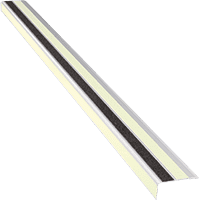 PERMALIGHT® power Treppenkanten.profil,3 Streifen, R10/R13 schwarz,66x30x1000mm