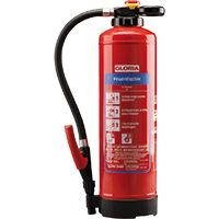 GLORIA Wasser-Feuerlöscher WH 6 PRO, Wandhalterung, Inhalt 6l, Gewicht 10,3kg