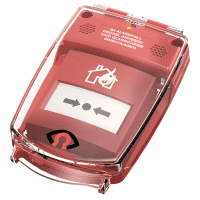 GfS e-Cover® mit Alarm, zur Abdeckung eines Handauslösetasters, rot, 90x90mm
