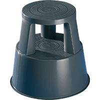Rollhocker, gemäß EN 14183, grau, Polypropylen, Eigengewicht 2,8kg, H 430mm