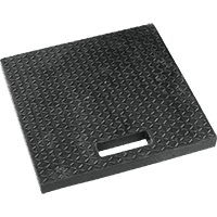 Unterleg-Schutzplatten, Hartgummi, 400x400x50mm, 11,2kg