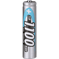 ANSMANN Nickel-Metall-Hydrid-Hochleistungsakku Micro/AAA, 1,2 Volt, 1100mAh