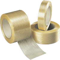 Filamentband, transparent, Polypropylenfolie mit Glasfaser, 50mm, 50m/Rolle