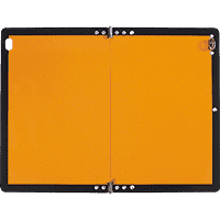 Gefahrguttafel, blanko, korrosionsbeständig, klappbar, orange, Aluminium,400x300mm