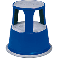 Rollhocker, gemäß EN 14183, blau, Stahlblech, 4,9 kg Eigengewicht, H 440mm