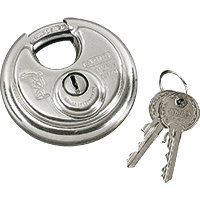 ABUS Diskus-Schloss, rostfreiem Edelstahl, Durchmesser 71mm, Bügel 10mm