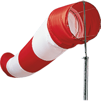Windsackhülle, mit Befestigungsschlaufen, Polyester, Korb Ø 300mm, Länge 1800mm