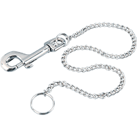 Schlüsselkette mit Karabinerhaken 65mm, Stahl, vernickelt, 40cm lang, 10/VE