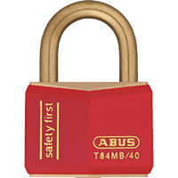 ABUS Vorhängeschloss T84 MB, verschiedenschließend, rot, inkl. 2 Schlüsseln