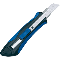 Soft-Cutter, Klingenbreite 18mm, blau/schwarz, 40x25x175mm
