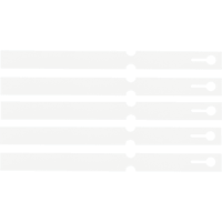 Schlüsselanhänger Schlaufe, beschriftbar, weiß, PVC, 160x12,7mm, 1000/VE
