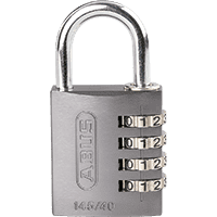 ABUS Zahlenschloss 145/40, 4-stelliger Zahlencode, titanium, Aluminium, B 41mm