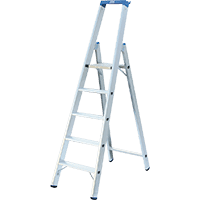 KRAUSE Stufen-Stehleiter, EN 131, 5 Stufen, Arbeitshöhe 3,20m, 7,2kg