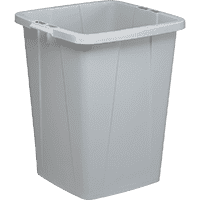 DURABLE großer Abfall- und Sortierbehälter, quadratisch, grau,90 l,520x610x490mm