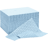 Öl-Sorbent Tücher, blau, Polypropylen, 400x500mm, Aufnahme 85 l/100, 100/VE