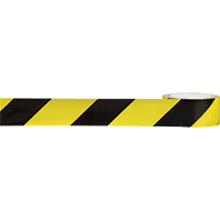 Warnband gelb/schwarz schraffiert, Polypropylen,50mmx66m,6 Rollen/VE