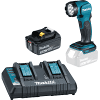 Makita Handleuchtenset, Akku-Handleuchte, Doppel-Schnellladegerät und 1 Akku