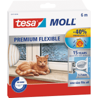 tesamoll® Premium Flexible, Silikondichtung, weiß, 9x5,5mmx6m