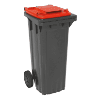 SSI Schäfer Großmülltonne PRO Wave, rot, HDPE Kunststoff, 80 l