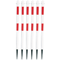 K.57 Kettenpfosten-Set Extern,6-teiliges Set, rot/reflekt.-weiß, Kunststoff, Ø 40mm