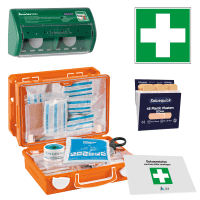 Vorteils-Set Erste-Hilfe-Koffer Junior, Spender, Strips wasserfest, Verb.bl., Rettz.