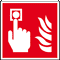 Brandschutzschild Brandmelder, ASR / ISO, Kunststoff, 200 x 200mm Bild 1