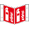 Brandschutz- Nasenschild Feuerlöscher, ASR / ISO, Kunststoff, 300 x 300mm Bild 1
