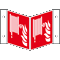 Brandschutz- Nasenschild Löschschlauch, ASR / ISO, Kunststoff, 200 x 200mm Bild 1