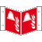 Brandschutz- Nasenschild Brandbekämpfung, ASR / ISO, Kunststoff, 200 x 200mm Bild 1