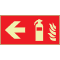 PERMALIGHT® power Brandschutzschild Feuerlöscher links, ASR/ISO, Kunststoff, 300x150mm Bild 2
