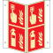 PERMALIGHT® power Brandschutz-Nasenschild Feuerlöscher und Brandmelder, 200x400mm Bild 3