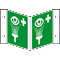 Rettungs- Nasenschild Augenspüleinrichtung, ASR / ISO, Kunststoff, 200 x 200mm Bild 1