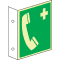 PERMALIGHT® power Fahnenschild Notruftelefon, doppelseitig, ASR/ISO, Kunststoff, 200x200mm Bild 2
