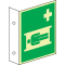 PERMALIGHT® power Fahnenschild Krankentrage, doppelseitig, ASR/ISO, Kunststoff, 200x200mm Bild 2