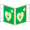 PERMALIGHT® power Nasenschild Automatisierter Externer Defibrillator (AED), ASR/ISO, Kunststoff, 200x200mm Bild 2