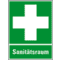 Rettungs- Kombischild Erste Hilfe, Sanitätsraum, ASR / ISO, Kunststoff, 300 x 400mm Bild 1