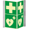 PERMALIGHT® power Rettungs- Nasenschild Erste Hilfe, Defibrillator, 200 x 400mm Bild 2
