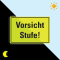 PERMALIGHT® power Türhinweisschild Vorsicht Stufe! Folie, fluoreszierend, 300x200mm Bild 1